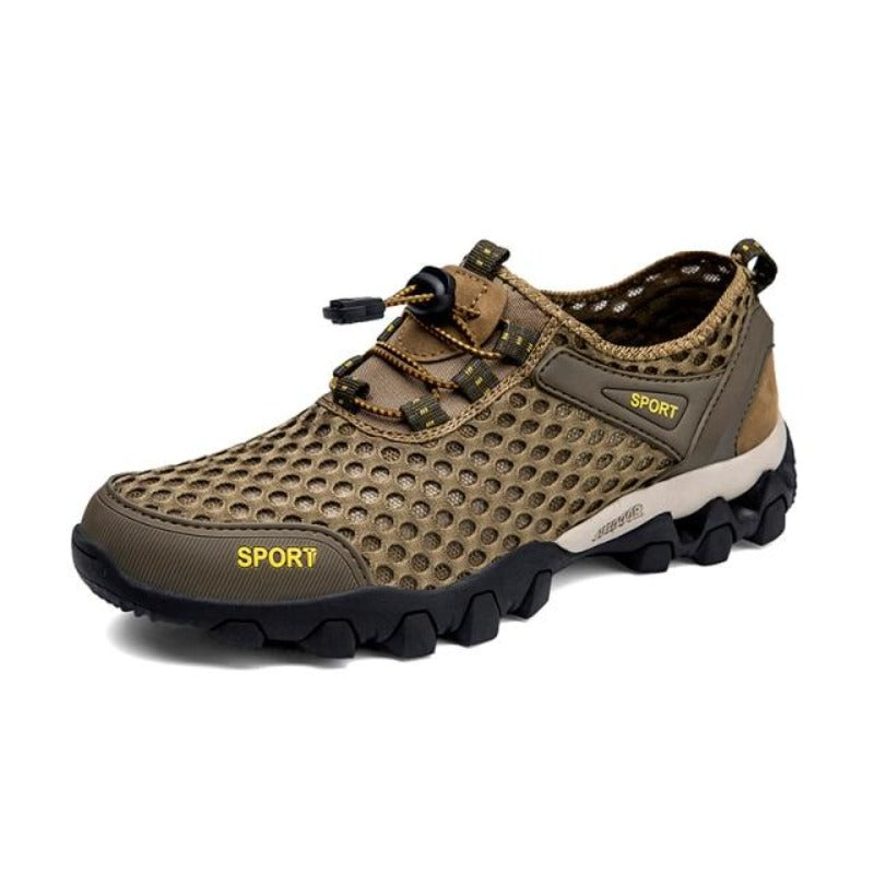 khaki hiking shoes